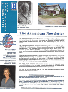 Newsletter About Steve, and Susan Neville Owners of Aamerican